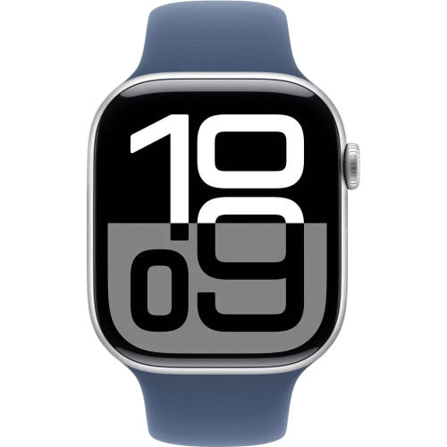Apple Watch Series 10 42мм Silver Sport Band цвета «Синий» S/M