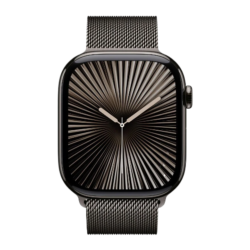 Apple Watch Series 10 46mm, корпус из черного титана, ремешок сланцевый титан OneSize
