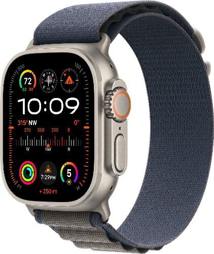 Apple Watch Ultra 2 корпус из титана, ремешок Blue Alpine Loop Medium