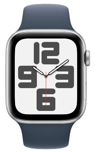 Apple Watch SE 2024 40мм Silver Sport Band цвета « Сининй» M/L