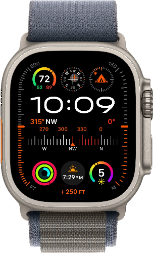 Apple Watch Ultra 2 корпус из титана, ремешок Blue Alpine Loop Medium