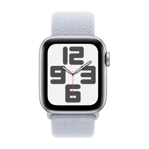 Apple Watch SE 2024 40мм Silver Sport loop цвета «голубой»