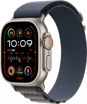 Apple Watch Ultra 2 корпус из титана, ремешок Blue Alpine Loop Large