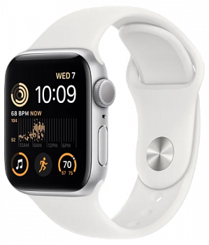 Apple Watch SE 2024 44мм Silver Sport Band цвета « Белый» S/M